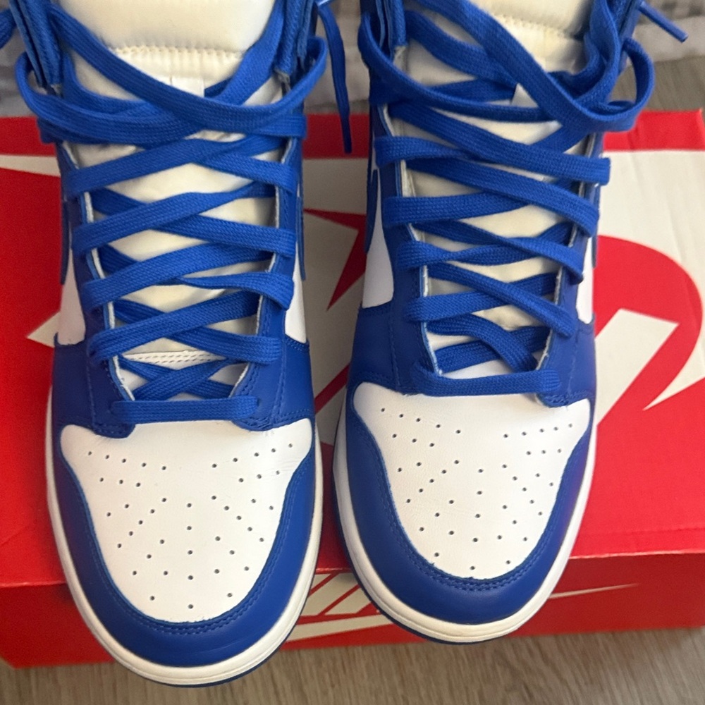 Nike Men’s White and Royal Blue Sneakers